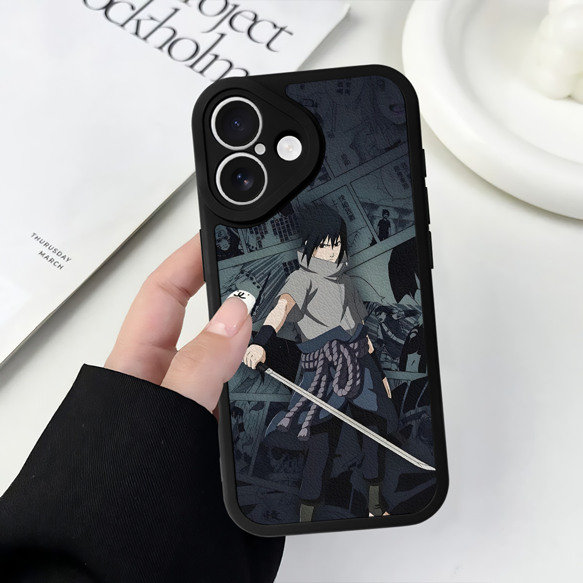 （画像用） NARUTO -ナルト- NARUTO -ナルト- 疾風伝 【iPhone 16シリーズ対応】シリコンスマホケース（レザー調） 材質：シリコン